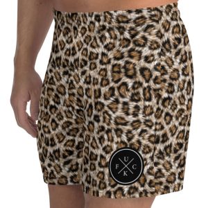 FCK Logo Brown Leopard Shorts