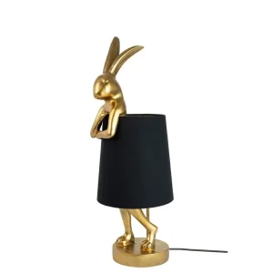 Bordslampa KARE DESIGN - RABBIT, guld/svart, 68 cm