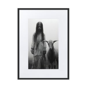 Girl With Goat Tavla [Passepartout]